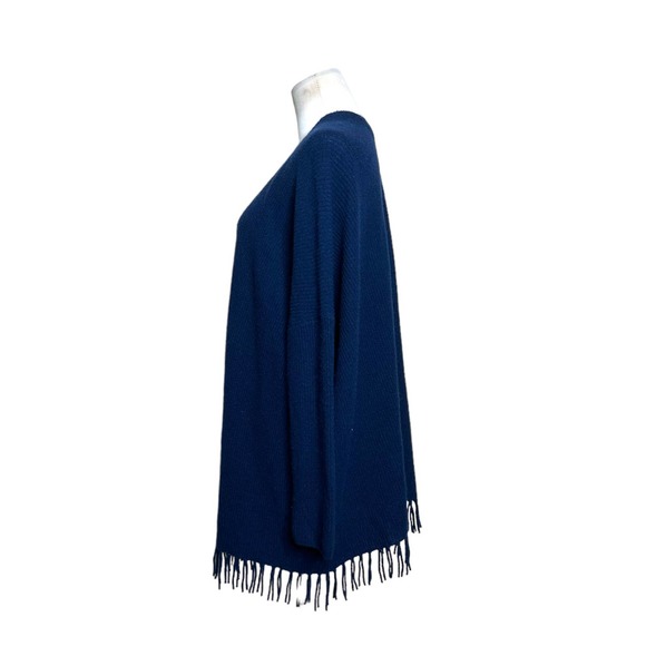 Joie blue cashmere long sleeves fringe hem open front cardigan size XXS - Picture 8 of 10